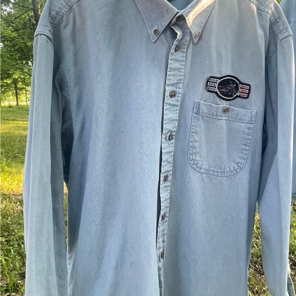 Vintage Men's Biker Jean Shirt xl
